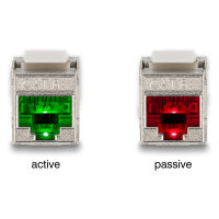 Keystone Modul RJ45 Buchse zu LSA Cat.6A mit LED
