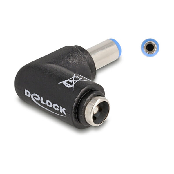 DC Adapter 5,5 x 2,1 mm Stecker zu 5,5 x 2,1 mm Buchse 90° gewinkelt