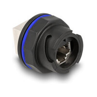 RJ45 Cat.6A Einbaubuchse / Kupplung schwarz