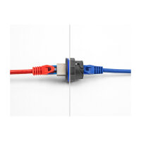 RJ45 Cat.6A Einbaubuchse / Kupplung schwarz