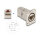 D-Typ RJ45 Einbaubuchse / Kupplung Cat.6A STP Metall