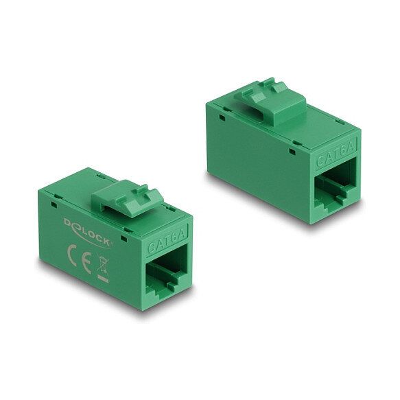 Keystone Modul RJ45 Buchse zu RJ45 Buchse Cat.6A UTP grün