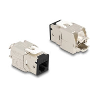 Keystone Modul RJ45 Buchse zu LSA Cat.6A werkzeugfrei schwarz Set 10 Stück