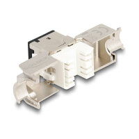 Keystone Modul RJ45 Buchse zu LSA Cat.6A werkzeugfrei schwarz Set 10 Stück
