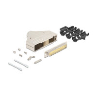 Sub-D Steckergehäuse 37 Pin aus Metall inklusive Steckerverbinder Stecker und Montagematerial