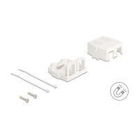 Keystone Leergehäuse 2 Port mit magnetischer Unterseite, weiß
