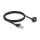 Netzwerk Verlängerungskabel RJ45 Stecker zu RJ45 Buchse 90° gewinkelt Cat.6 F/UTP 1 m schwarz
