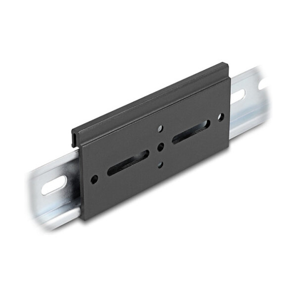 Aluminium Montageclip für Hutschiene 100,0 x 47,8 mm schwarz