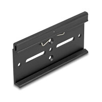 Aluminium Montageclip für Hutschiene 100,0 x 47,8 mm schwarz
