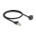 Netzwerk Verlängerungskabel RJ45 Stecker zu RJ45 Buchse 90° gewinkelt Cat.6 F/UTP 0,5 m schwarz