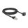 Netzwerk Verlängerungskabel RJ45 Stecker zu RJ45 Buchse 90° gewinkelt Cat.6 F/UTP 2 m schwarz