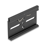 Aluminium Montageclip für Hutschiene 80,0 x 47,8 mm schwarz