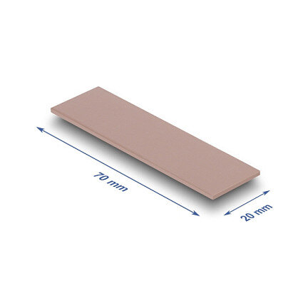 Wärmeleitpad 70 x 20 x 1,75 mm für M.2 Module 3,0 W/mK - Silikonfrei