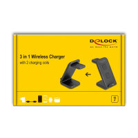 Wireless Charger 3 in 1 mit 2 Ladespulen 5 W / 5 W / 15 W