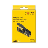 Crimpzange für 6P/8P RJ45/RJ11 Stecker Cat. 5/6/7 mit Klinge und Abisolierer