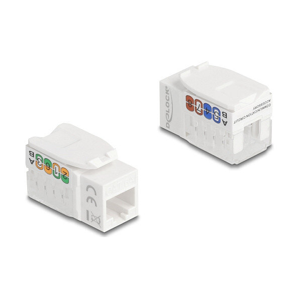 Keystone Modul RJ45 Buchse zu LSA Cat.6A UTP 90° werkzeugfrei
