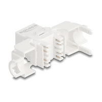 Keystone Modul RJ45 Buchse zu LSA Cat.6A UTP 180° werkzeugfrei
