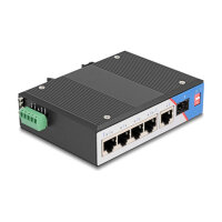 Industrie Gigabit Ethernet Switch 4 Port PoE 1 Port RJ45 1 Port SFP für Hutschiene
