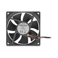 Axiallüfter 12 V DC, 80 x 80 x 25 mm schwarz