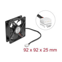 Axiallüfter 24 V DC, 92 x 92 x 25 mm schwarz