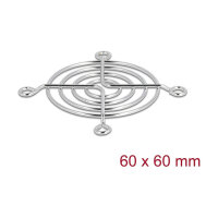 Lüftergitter 60 x 60 mm silber