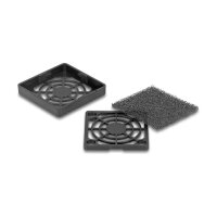 Lüftergitter mit Staubfilter 40 x 40 mm schwarz