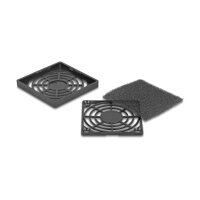 Lüftergitter mit Staubfilter 60 x 60 mm schwarz