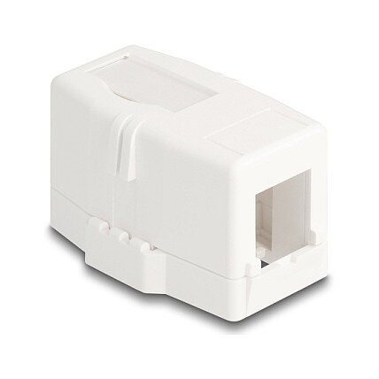 Keystone Leergehäuse 1 Port mit magnetischer Unterseite, weiß