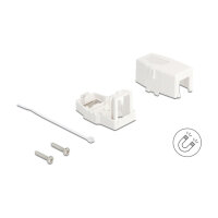 Keystone Leergehäuse 1 Port mit magnetischer Unterseite, weiß
