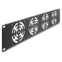 19? 2 HE Rackblende für 4 Lüfter 80 x 80 mm...