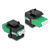 Keystone Modul LC Duplex Buchse zu LC Duplex Buchse grün / schwarz
