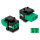 Keystone Modul LC Duplex Buchse zu LC Duplex Buchse grün / schwarz
