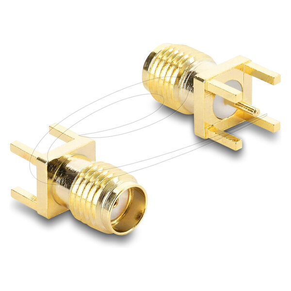 SMA Buchse gerade auf Leiterplatte Gewindelänge 5 mm
