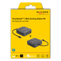 Thunderbolt™ 3 Mini Dockingstation 8K - DisplayPort / HDMI / USB / LAN / Audio / PD 3.0