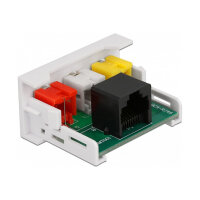 Easy 45 Modul 3 x Cinch Buchse zu RJ45 Buchse 22,5 x 45 mm
