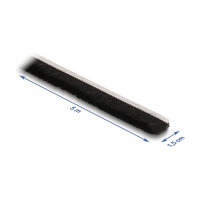 Bürstenstreifen selbstklebend 15 mm - Länge 5 m schwarz
