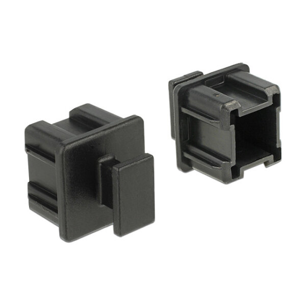 Staubschutz für Mini SAS HD SFF 8644 Buchse mit Griff 10 Stück schwarz