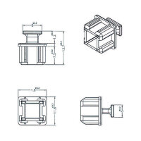 Staubschutz für Mini SAS HD SFF 8644 Buchse mit...