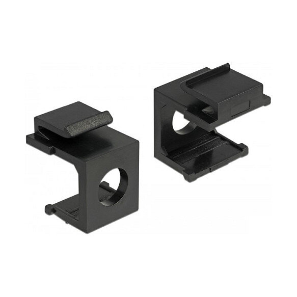 Keystone Abdeckung schwarz mit 8 mm Durchführung 4 Stück