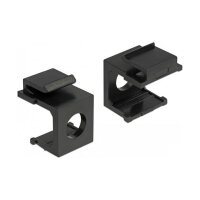 Keystone Abdeckung schwarz mit 8 mm Durchführung 4...