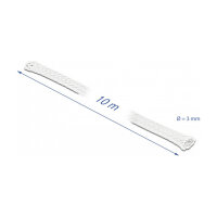 Geflechtschlauch dehnbar 10 m x 3 mm weiß