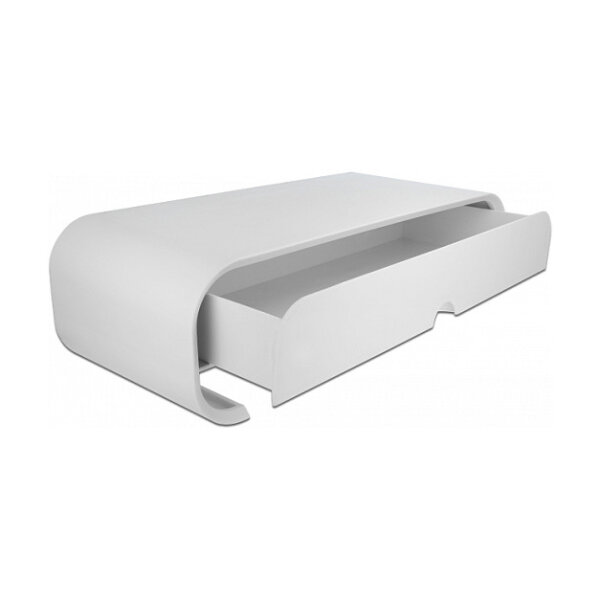 Monitorständer mit Schublade weiß