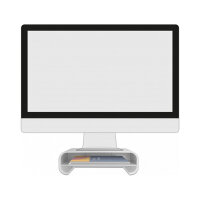 Monitorständer mit Schublade weiß