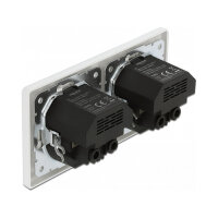 2-fach Einbausteckdose mit 4 x USB Typ-A Ladeport 2 x 2,8 A