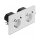 2-fach Einbausteckdose mit 4 x USB Typ-A Ladeport 2 x 2,8 A