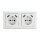 2-fach Einbausteckdose mit 4 x USB Typ-A Ladeport 2 x 2,8 A