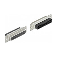 D-Sub HD 44 Pin Crimp Buchse zu 2 x RJ45 Buchse mit Montagesatz beige
