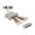 D-Sub HD 44 Pin Crimp Buchse zu 2 x RJ45 Buchse mit Montagesatz beige