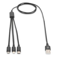 DIGITUS LAK 3in1 USBA+Lightning+MicroUSB->USBC 1m schwarz