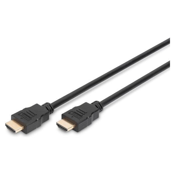 DIGITUS HDMI Anschlusskabel mit Ethernet , 4K 60Hz, 1m, sw